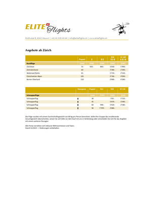 Preisliste aller Helikopterflug-Angebote ab Flughafen St.Gallen-Altenrhein, Helikopterrundflug Ostschweiz