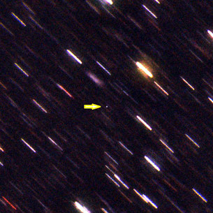 石垣島天文台が発見した小惑星「やいま」(同天文台提供)