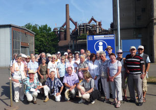Die Gruppe des GHV vor dem Weltkulturerbe "Völklinger Hütte"