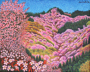 桜の吉野山　奈良