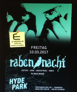 Die  Partyreihe "Rabennacht" im Hyde Park