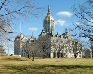 The Golden Dome of the Hartford State House Shines