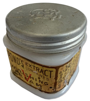 Original Chinese Pond's Vanishing Cream jar, ca 1920s. From the MOFBA collection.