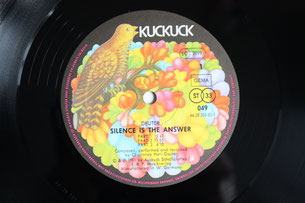 Plattenlabel (Etikett) vom Musiklabel KUCKUCK. Album: "Deuter - Silence Is The Answer" (GER 1981)