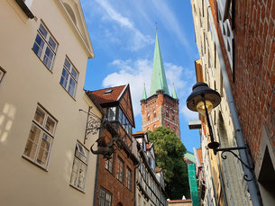 Blick auf die Kirche St. Petri, Lübeck