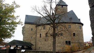 Burg Falkenberg mit Brücke im Vordergrund