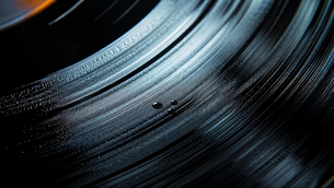 Vinyl-Blasen auf der Schallplatten-Oberfläche