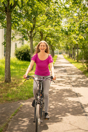 Foto Melina auf Fahrrad