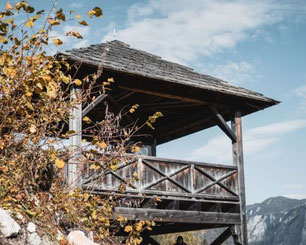 Aussichtsplattform bei der Ruine Pflindsberg in Altaussee im Salzkammergut