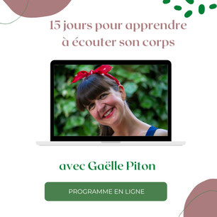 Programme en ligne "15 jours pour apprendre à écouter son corps" avec Gaëlle Piton