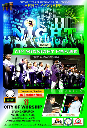 Upcoming Concert for Stanley - Afro Praise Night