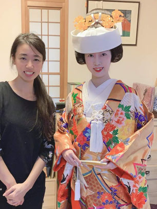 最終日は化粧・かつら・衣裳を通して仕上げます。