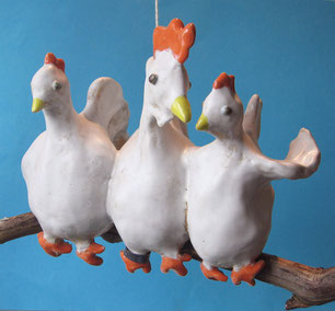 Drei Hühner 