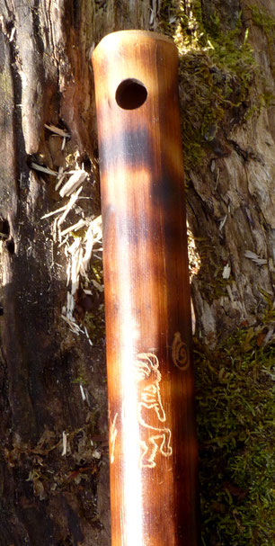 Anasazi Flöte, Querflöte, Anasazi sideblown - Northern Lights and Carved von Northern Lights Flutes Bambusflöten