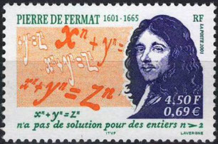 Timbre Pierre de Fermat n°3420 mathématicien