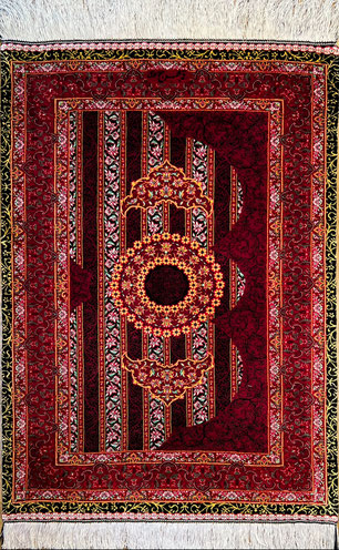 QUM SILkポシティ90x60 - ペルシャ絨毯 キリム ペルシャン QUM SILkポシティ90x60 - ペルシャ絨毯 キリム ペルシャン