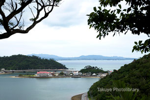 沖縄写真　六田原展望台眺望　塩屋部落