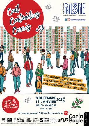 Elisabeth Augendre artiste peintre en Ariège expose aux Cent Centimètres carrés Carla Bayle 09 décembre 2024