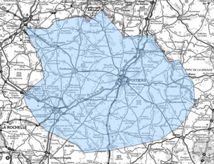 Carte multiplex Poitiers étendu, canal 9C