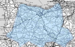 Carte multiplex Caen étendu, canal 5B, fréquence DAB+ 176.640 MHz
