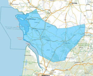 Carte multiplex La Rochelle étendu, canal 10D, fréquence DAB+ 215.072 MHz