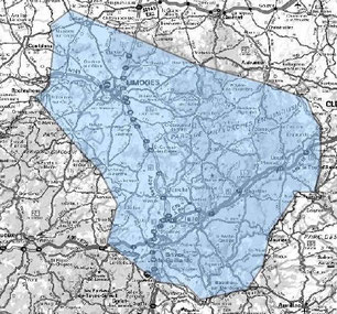 Carte multiplex Limoges étendu, canal 5C, fréquence DAB+ 178.352 MHz