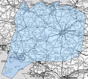 Carte multiplex Rennes étendu, canal 10A