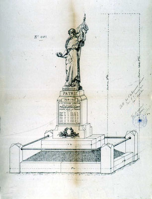  Plan du monument (Archives de le Somme)
