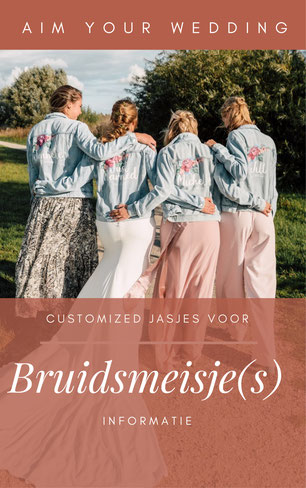 CUSTOM MADE BESCHILDERD JASJE VOOR bruidsmeisjes