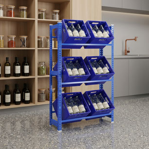 kistenregal blau 100 cm