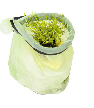 Køb affaldssorteringssystem Flower: her er enkelte  affaldsstativer til affaldssortering af madaffald i et køkken. 