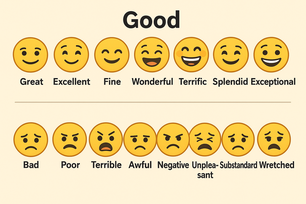 Good - Sinónimos y antónimos - Ejercicio.