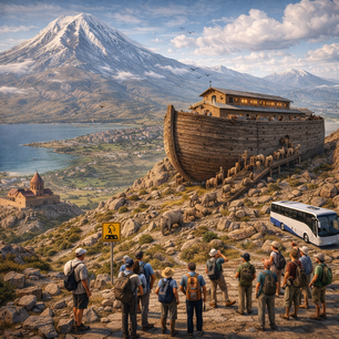 Der Berg Ararat, auch Großer Ararat , türkisch Büyük Ağrı Dağı