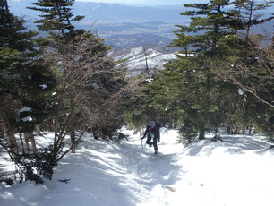 蓼科山　雪山登山　ツアー