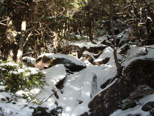 編笠山　雪山　ガイド