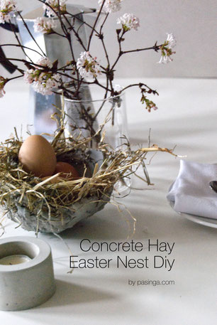 A Fun Family Concrete Hay Easter Nest Bowl Or Planter DIY