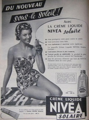 La nouvelle crème solaire 1956