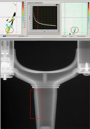 defekte Carbongabel, Prüfung Delamination