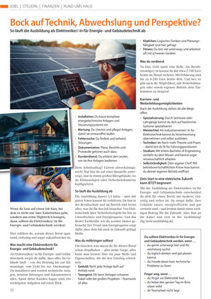 Berufsprofil Ausbildung Elektroniker Energietechnik und Gebaeudetechnik mwd