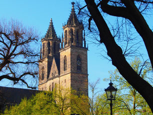 Blick auf den Magdeburger Dom, erbaut von 1209-1520