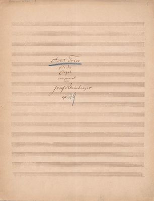 ヘルツォークの求めで作った最初の8曲の表紙。「Acht Trio」と書かれている。via BSB Mus.Ms 4742-1