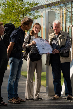 Felicitas Konecny, Architectural Tours Vienna, bei einer Stadtführung mit Gästen