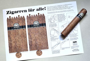 Bastelbogen zum Basteln von Zigarren