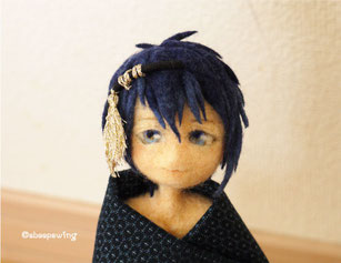 羊毛フェルト 刀剣乱舞 三日月宗近 とうらぶ 人形