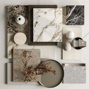 Moodboard dei materiali