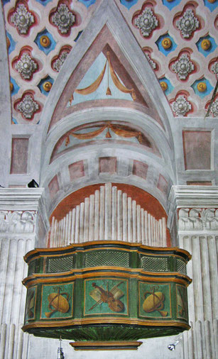 L'orgue du couvent des Servites réalisé par Giuseppe Lazari en 1751 et réintégré dans le choeur de l'église Saint Thomas