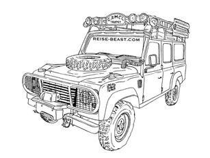 CAMEL TROPHY, defender 110 Camel, Camel Trophy Malbuch, 