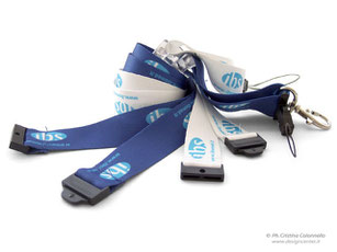 collarino portabadge lanyard gancio di sicurezza e portacellulare