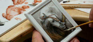 Pferdeportrait in Miniatur