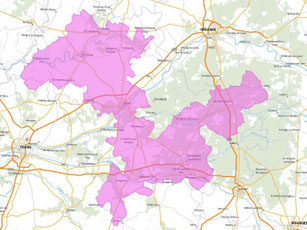 Carte multiplex Blois local, canal 12A, fréquence DAB+ 223.936 MHz
